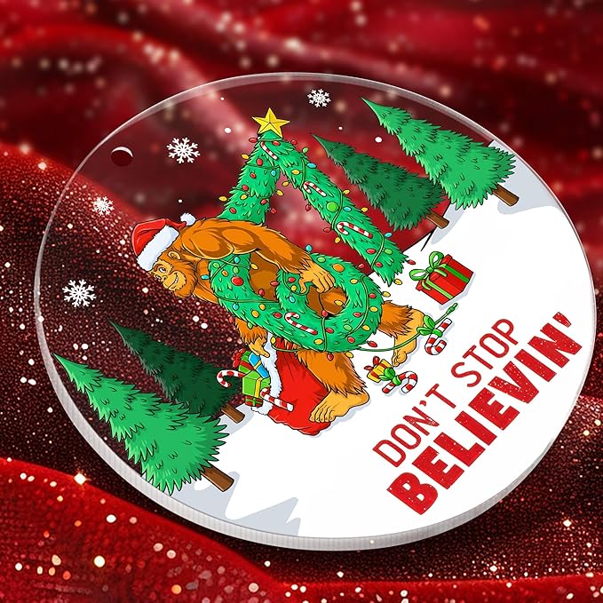 67 Meme Bigfoot Christmas Ornament 2025, 6 7 Ornament, Santa Ornaments for Christmas Tree, Funny Ornaments for Exchange, Stocking Stuffers, Gag Gifts, 67 Gifts for Kids, Teens, Teen Girls, Boys