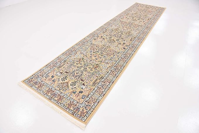Unique Loom Narenj Collection Area Rug - Bristol (3' x 13' 1" Runner, Beige/ Blue)