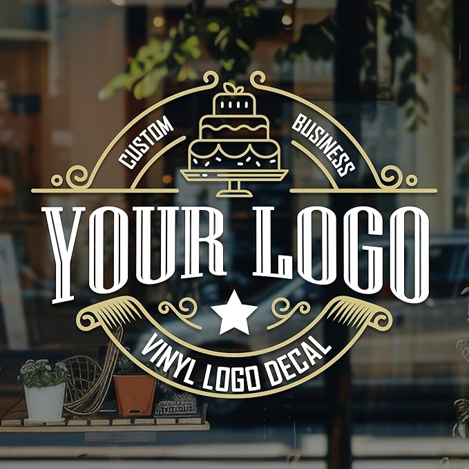 Custom Business Logo Decal for Walls & Windows, Personalize & Build Your Brand with Durable, Weather-Resistant, Waterproof Custom Stickers for Business Commercial Advertising, Home, Office & Corporate