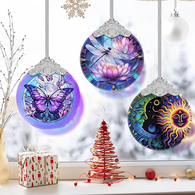 Dragonfly Ornament, Christmas Ornaments, Christmas Decorations for Tree, Stained Glass Ornament, Heirloom Keepsake, Gift Exchange, Gift Ideas, Bauble Present