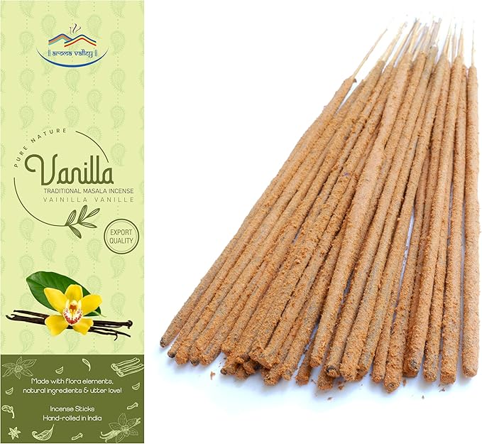 Vanilla Incense Sticks - Traditional Handcrafted Masala Incense - 40 to 50 Sticks Approx.