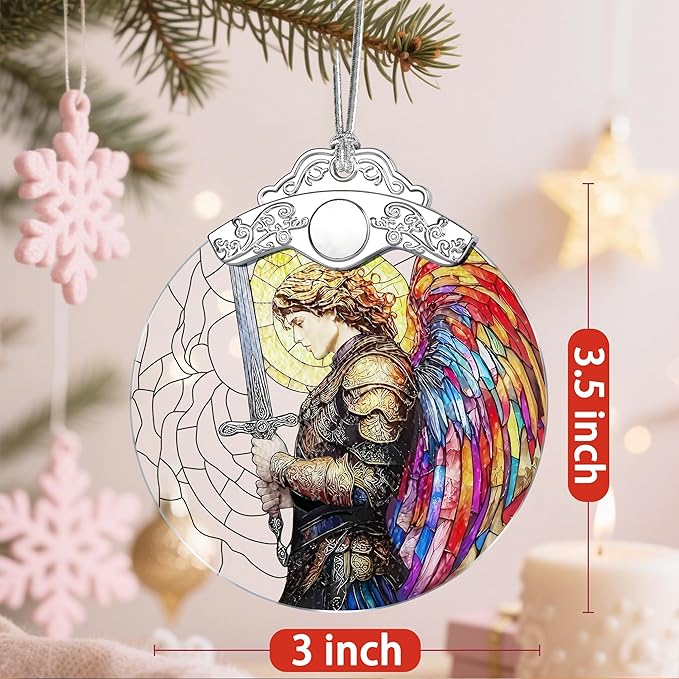 Christmas Ornaments - Archangel Michael Ornament | Warrior Angel Decor | Christian Christmas Decorations | Xmas Tree Decor | Holiday Decor – Christian Gifts | Faithful Gift | Religious Gifts