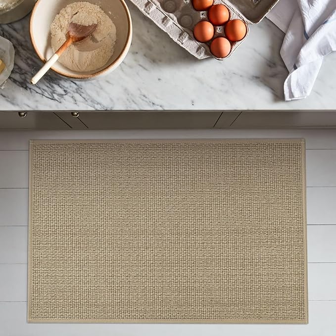 Artoid Mode Washable Non Slip Rubber Backing Kitchen Rugs Doormat, Absorbent Kitchen Floor Mats Front of Sink Kitchen Mats for Floor Home Decor 24x35 Inch