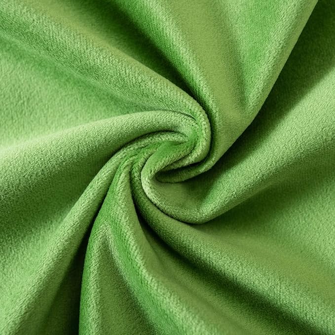 JUSPURBET Decorative Pillow Covers Set of 2 Velvet Throw Pillow Covers for Couch Sofa Bed Soft Cushion Covers Cases with Hidden Zipper for Living Room Home Decor 18x18 inch,Apple Green