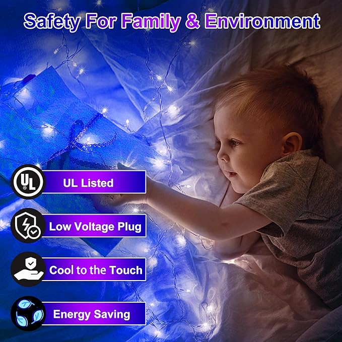470FT 1500LED Christmas Lights, 12 Modes Blue Outdoor String Lights with Timer & Dimmable, Waterproof Green Wire Christmas String Lights for Indoor Tree Xmas Patio Fence Balcony Garden Party Decor