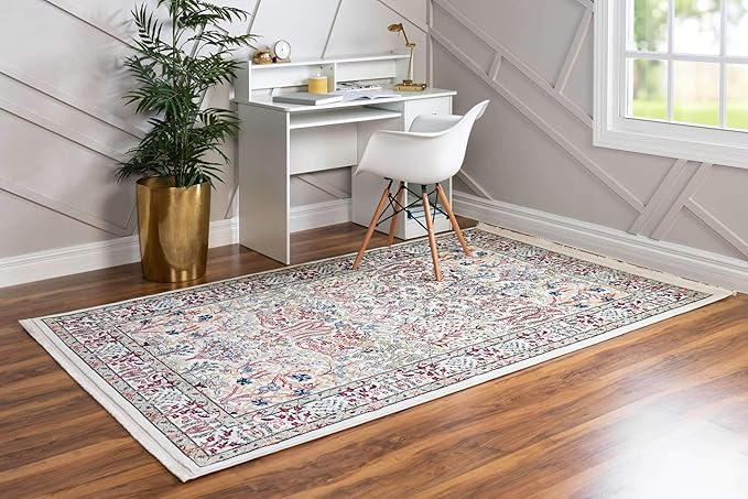 Unique Loom Narenj Collection Area Rug - Bristol (5' 1" x 8' Rectangle, Ivory/ Beige)