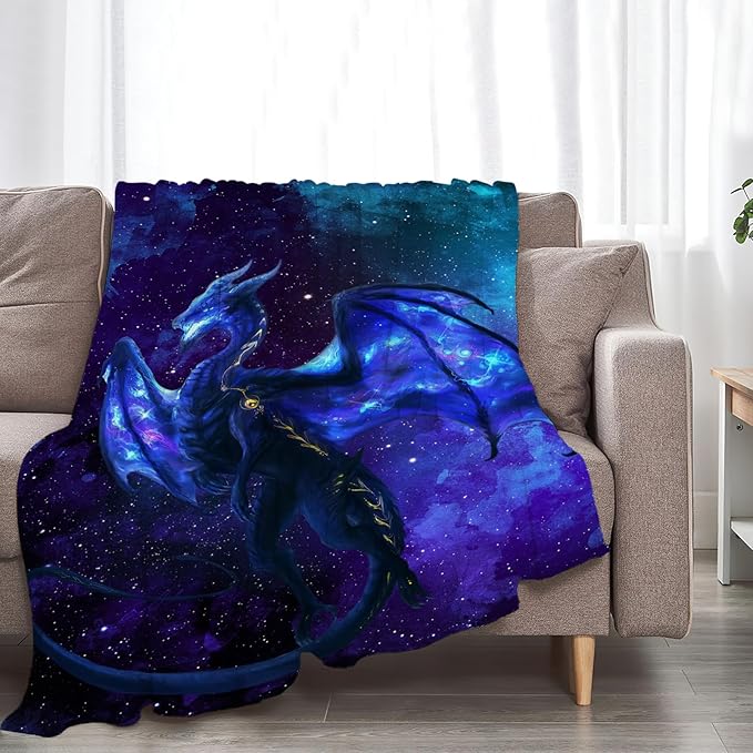 Tijuboni Dragon Throw Blanket Dragon Gifts for Boys Girls Men Women Kids Adults Soft Flannel Fleece Blanket for Couch Sofa Bed Home Decor 60"x80"