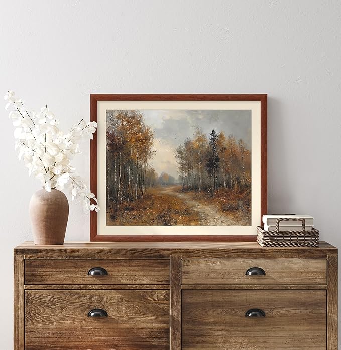 Art Shoppe Framed Print Wall Art, Vintage Wall Décor for Living Room, Bedroom, Office, High-Resolution Image on Premium Art Paper, 3/4" Frame with Plexiglass Front, Ready to Hang, 17"x21"