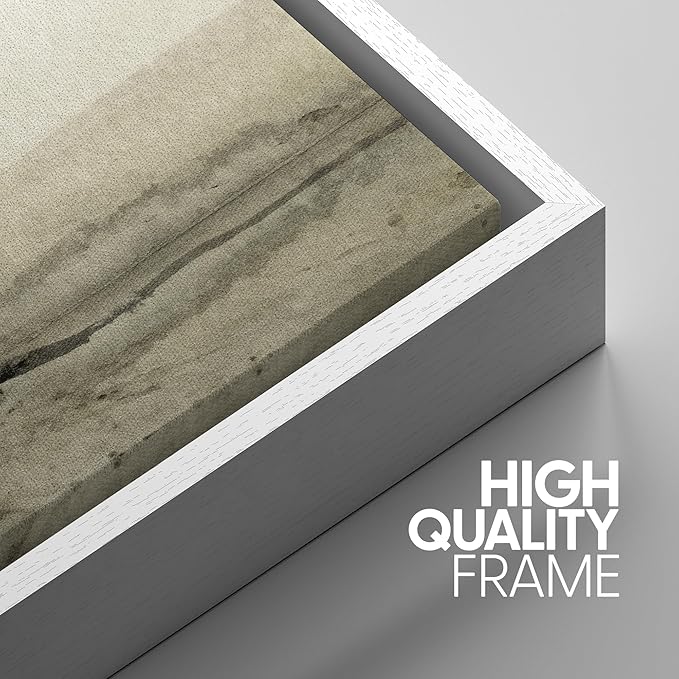 SIGNWIN Framed Canvas Print Wall Art Set Sepia Mountain Forest Environment Nature Wilderness Photography Modern Art Rustic Landscape Relax/Calm for Living Room, Bedroom, Office - 24"x36"x3 White