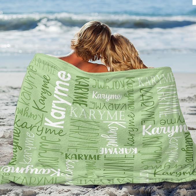 Personalized Name Blanket for Kids and Adult Customized Blanket for Boys Girls Baby Personalized Blanket and Throws Super Soft