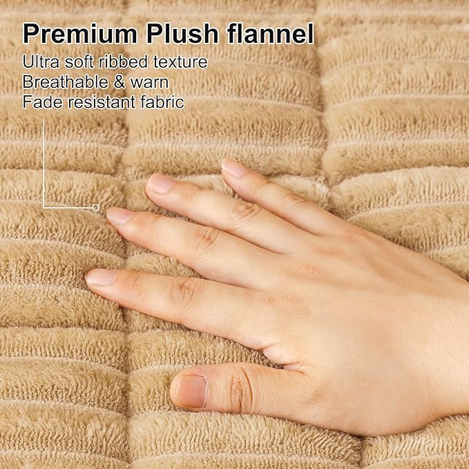 Smiry Couch Cover for Dogs Washable, Non Slip Fuzzy Pet Couch Covers for 3 Cushion Sofa Pet Friendly, Thick Soft Sofa Slipcovers Cushion Protector (Camel, 27.6" x 70.9")