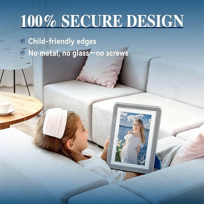 5x7 Picture Frame, Clear Acrylic Photo Frame with White Mat for 4x6 Photos, One-Piece Shatterproof Tool-Free Design, UV-Resistant Waterproof Tabletop Frame for Home Office Decor with 10-Year Warranty