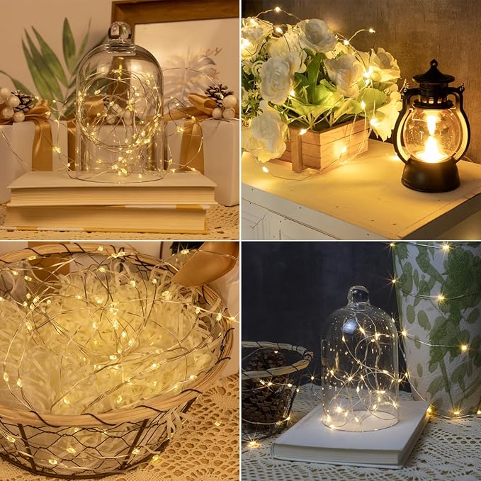 Fairy Lights Plug in,328FT 1000LEDs Waterproof Led String Lights,8 Modes Remote Twinkle Light for Outdoor Indoor Christmas Wedding Birthday Garden Party Decorations,Silver Wire,Warm White