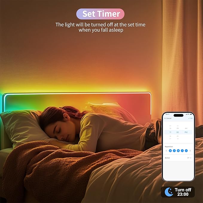 PAUTIX RGB Smart IC COB LED Strip Light Addressable 9.84ft/3m,UL-Listed DC24V Color Chasing Strip Light Multicolor Flexible Tape Lights Kit with Remote,for Cabinets,TV,Bedroom,Party DIY Decoration