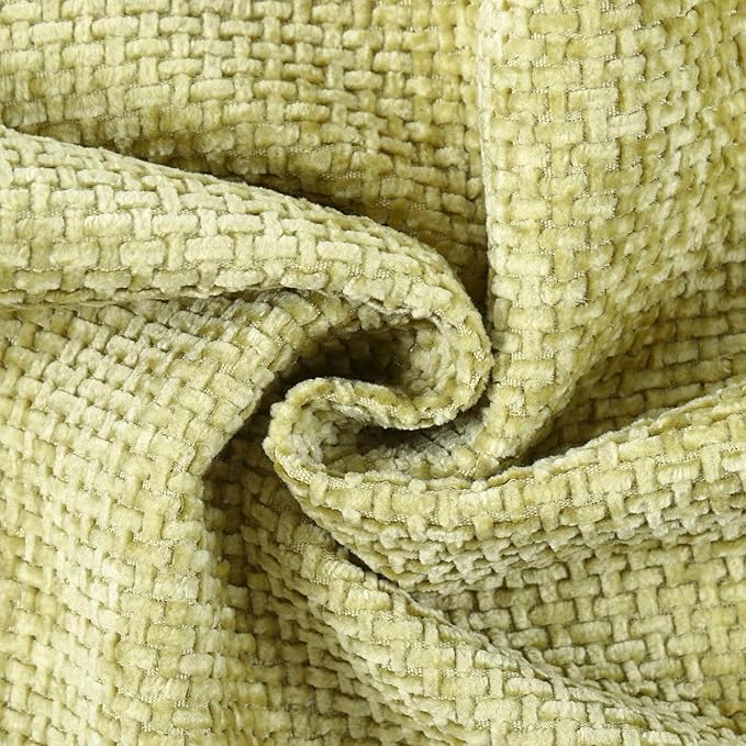 MADIZZ Chenille Velvet Throw Pillow Covers with Flange Set of 2 Super Soft Boho Textured Pillow Covers Decorative Throw Pillowcases Modern Farmhouse Home Decor for Sofa Bedroom Light Green 12x20 Inch