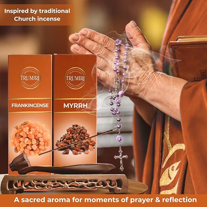 Frankincense & Myrrh - Combo Pack of Incense Sticks - 100 Inscents-Sticks of Each Scent - Total 200 Insence - Non Toxic Incienso for Smudge Rituals and Spiritual Cleansing of Negative Energies