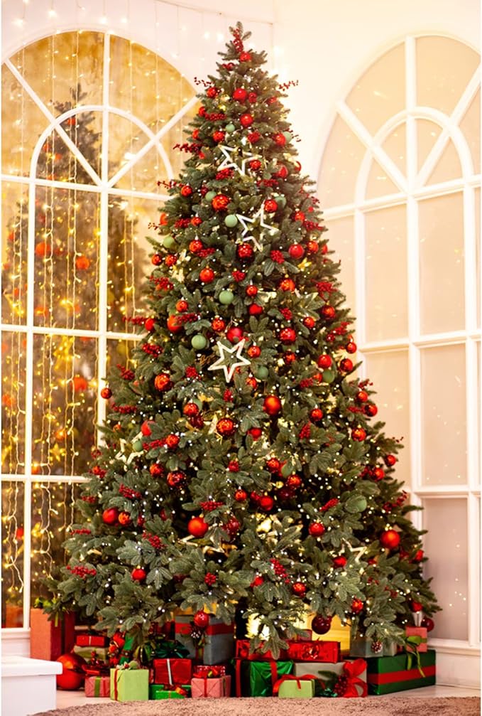 20ct Red Christmas Ball Ornaments Shatterproof Plastic Christmas Tree Decorations for Xmas Party Home Office Holiday Decor -Large Size (3.15", 80mm)