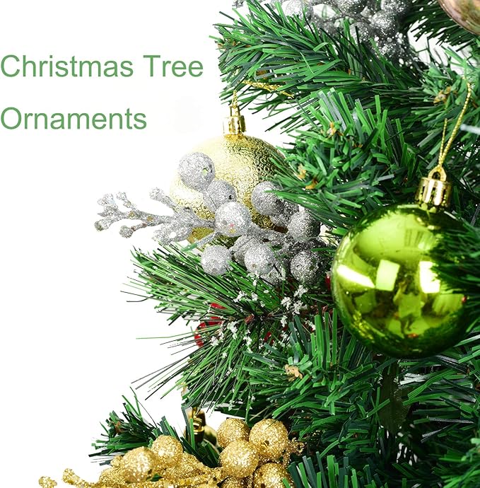 Lvydec 16pcs Christmas Glitter Berries Stems Clearance, 7.8" Artificial Christmas Picks for Christmas Tree Ornaments, DIY Xmas Wreath, Crafts, Holiday and Home Decor (Silver)