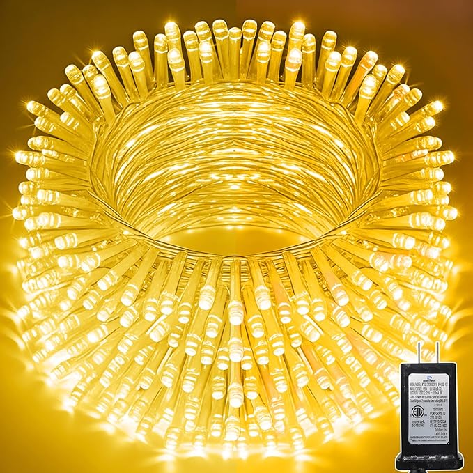 98 FT 300 LED String Lights Outdoor Indoor, Christams String Lights Waterproof 8 Modes & Timer, Fairy Lights Plug in for Bedroom, Weeding, Patio, Party, Holiday,Christmas Decor (Warm White)
