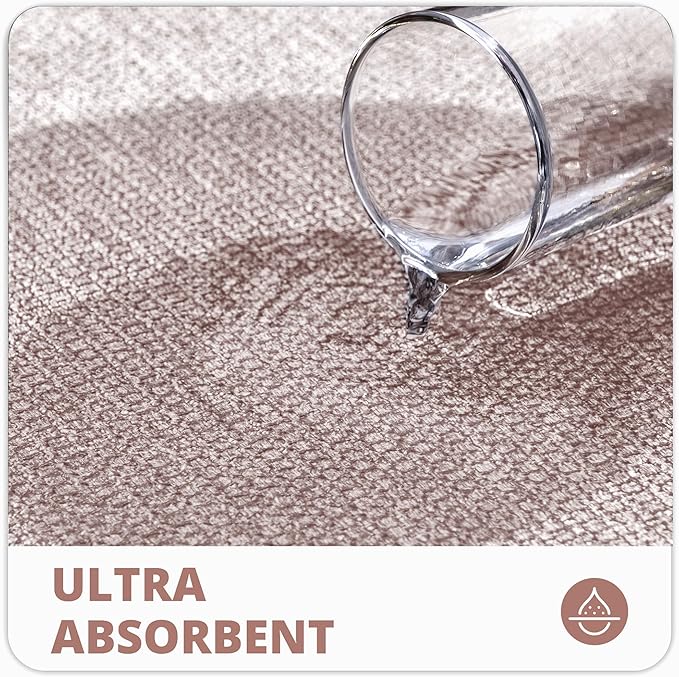 Bath Mat,Ultra Thin Bathroom Runner Rugs,Large Bath Mats for Bathroom,Quick Dry,Non-Slip,Machine Washable,Low Pile,Bath Rug,Shower Outside,Sink,Home Decor Accessories.Beige,1'9"x3'11"（21x47inch）