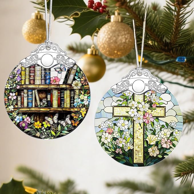 Christian Cross Christmas Ornaments: Christmas Tree Ornaments, Jesus-Themed Holiday Decor, Easter Faith Cross Gift, Stocking Stuffers, Gift Ideas, Religious Gifts & Christian Gifts