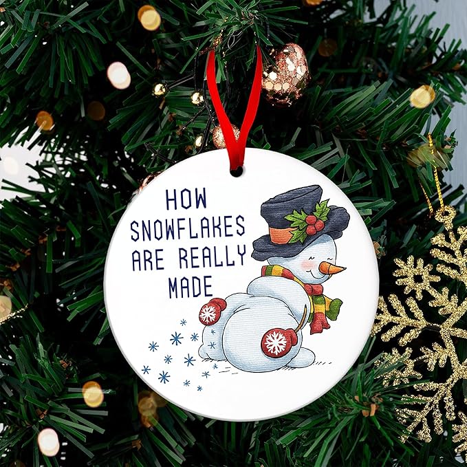 Snowman Ornaments for Christmas Tree - Great Ornaments for Kids, Unique Gifts for Holiday, Ideal Snowman Gifts for Holiday Decor, Perfect Addition for Christmas Collection