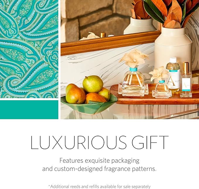 AGRARIA AirEssence & PetiteEssence Flower and Reed Diffuser Set, Luxury Home Fragrance Set, Scented Oil Reed Diffuser Gift for All Occasions