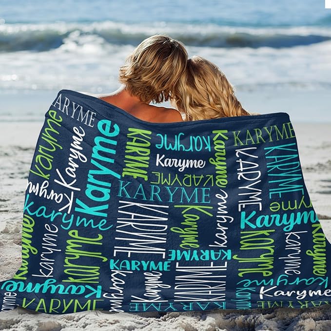 Personalized Name Blanket for Kids and Adult Customized Blanket for Boys Girls Baby Personalized Blanket and Throws Super Soft