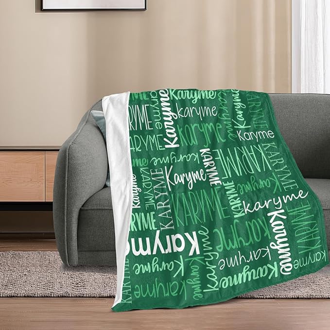 Personalized Name Blanket for Kids and Adult Customized Blanket for Boys Girls Baby Personalized Blanket and Throws Super Soft