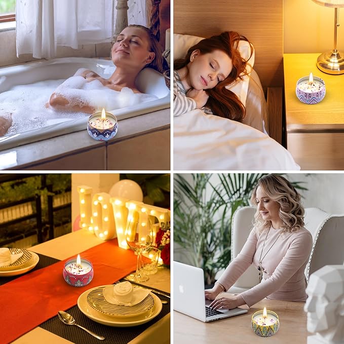 Scented Candle Gift Set for Women Birthday Christmas Mother's Day Valentine's Day Anniversary Housewarming Present for Her Wife Mum Girlfriend New Home Relaxation Gifts