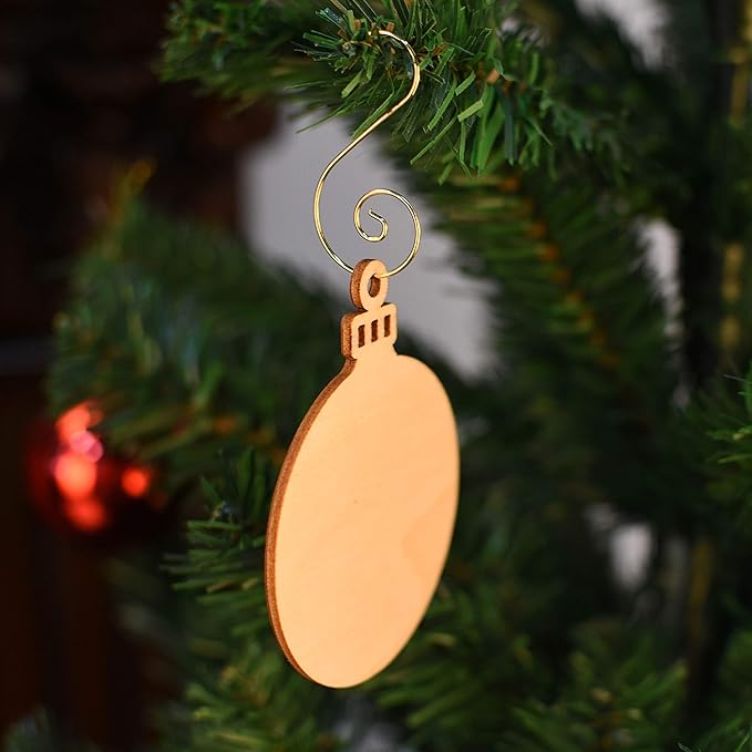 Christmas Ornaments Hooks - Great for Tree Decoration - 300 / Gold