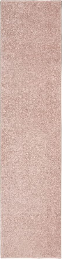 Nourison Home Essentials Indoor/Outdoor Pink 2'2" x 12' Area Rug, Easy Cleaning, Non Shedding, Bed Room, Living Room, Dining Room, Backyard, Deck, Patio (2x12)
