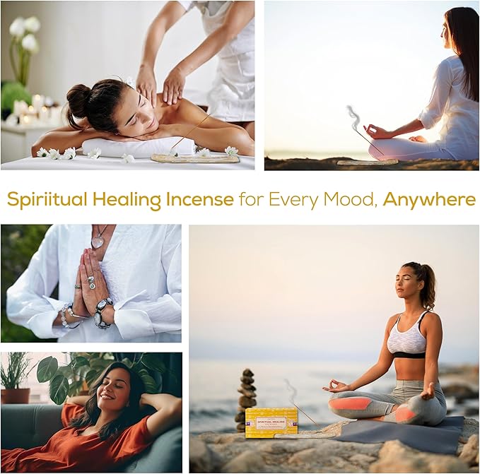 Satya Spiritualite Healing Incense Sticks, Satya Bng (Bangalore) Insenses 15gmx12 Pack with Raajsee Incense Holder Bundle, Satya Nagchampa Natural Incense