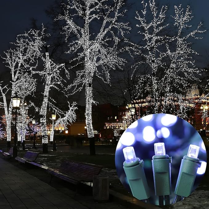 LAMPHOME 60 Count Cool White -String Lights - LED Christmas Lights, Mini led Lights for Indoor Outdoor Home Holiday Party Wedding Independence Day Decoration