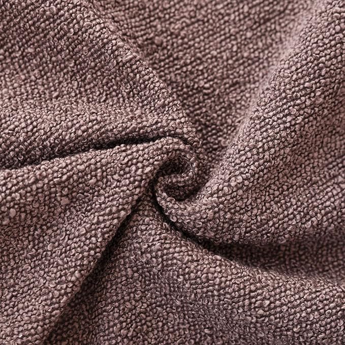 Foindtower Pack of 2 Textured Boucle Throw Pillow Covers Accent Solid Decorative Lumbar Pillow Cases Cozy Soft Couch Cushion Case for Chair Sofa Bedroom Living Room Home Decor 12x20 Inch Dark Purple