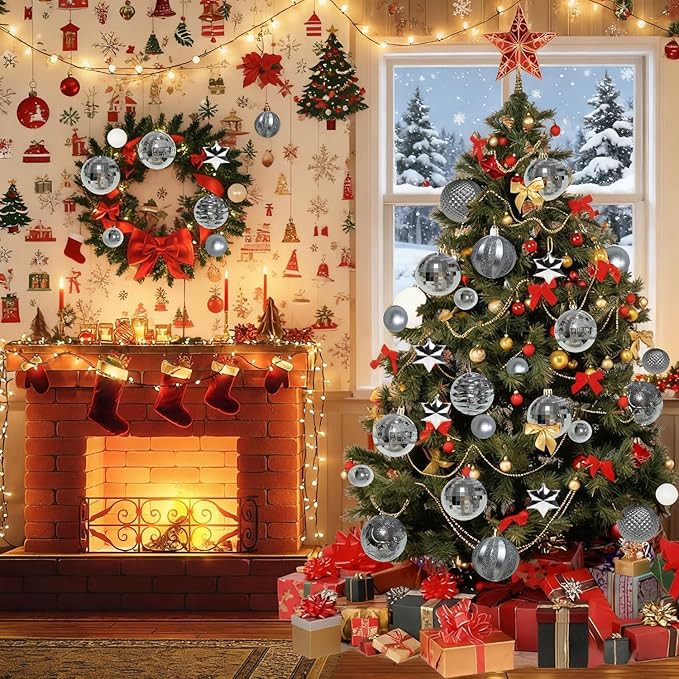 Christmas Ball Ornaments - 44 pcs Christmas Tree Ornaments Set for Christmas, Holiday, Wreath & Party Decorations