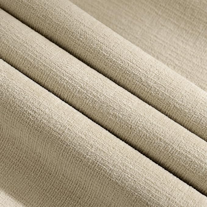 MIULEE Ivory Couch Pillow Covers 18x18 Inch, Set of 2 Soft Chenille Decorative Square Throw Pillow Covers Farmhouse for Sofa Living Room Bed