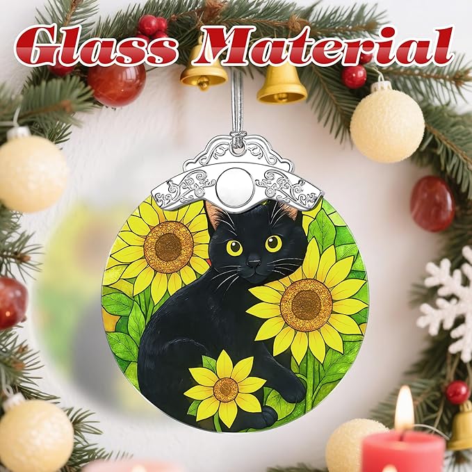 Black Cat Christmas Decorations, Christmas Ornaments for Tree, Holiday Ornaments, Gifts for Cat Lover, Pet Lover Gift, Holiday Party Gifts, Gift Ideas & Xmas Present