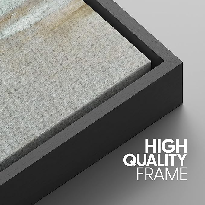 SIGNWIN Framed Canvas Print Wall Art Set Pastel Grunge Watercolor Landscape Shapes Abstract Illustrations Modern Art Decorative Nordic Chic Calm for Living Room, Bedroom, Office - 24"x36"x3 Black
