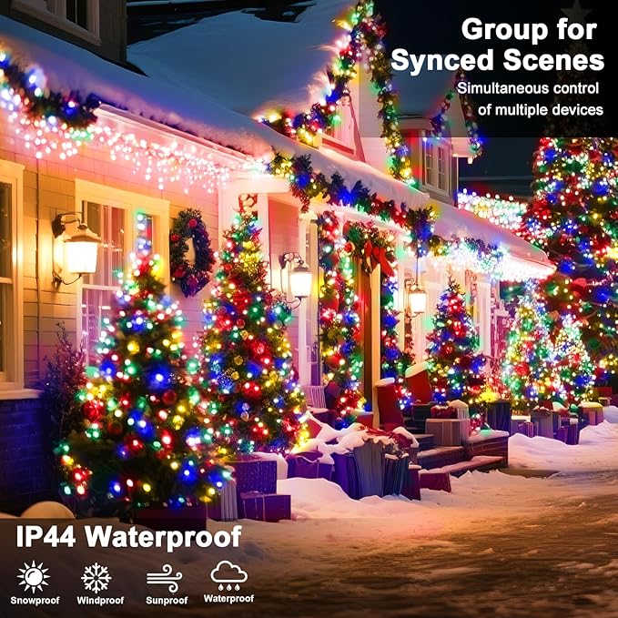 328 FT Christmas Light 1000 LED Xmas Lights Outdoor Christams String Lights Waterproof 8 Modes & Timer, Fairy Lights Plug in for Weeding, Patio, Party, Holiday,Christmas Decor (Multicolor)