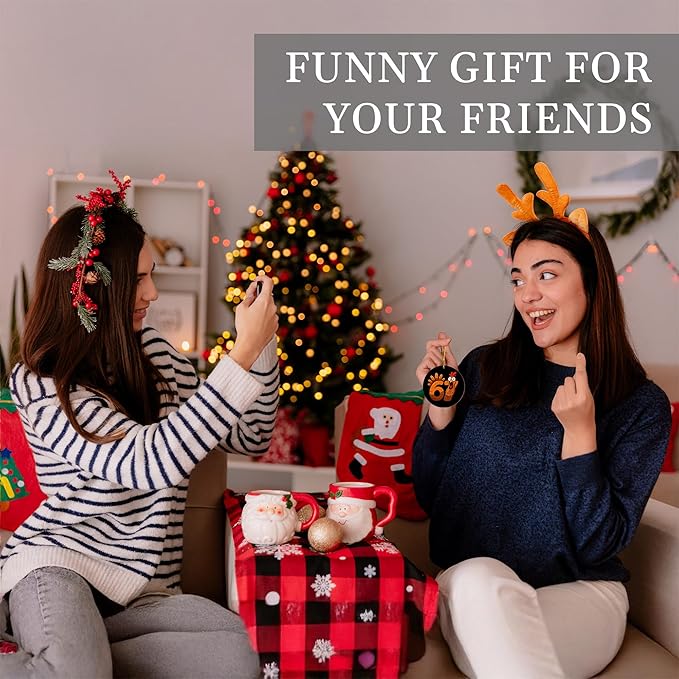 67 Meme Funny Christmas Ornaments 2025, 6 7 Ornament, Santa Ornaments for Christmas Tree, Funny Ornament for Exchange, Stocking Stuffers, Gag Gifts, 67 Gifts for Kids, Teens, Teen Girls, Boys
