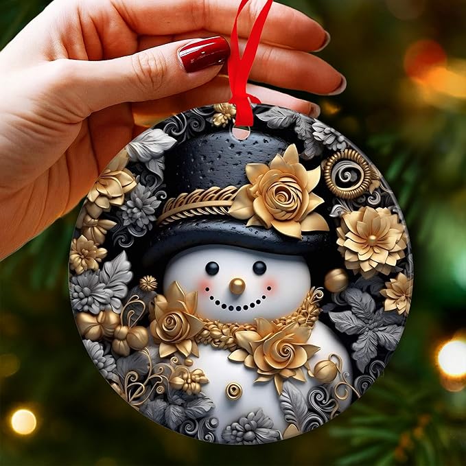 Snowman Ornaments for Christmas Tree - Snowman Gifts for Seasonal Decor, Fun and Unique Ornament Gift, Ideal Gifts for Those Who Love Snowmen