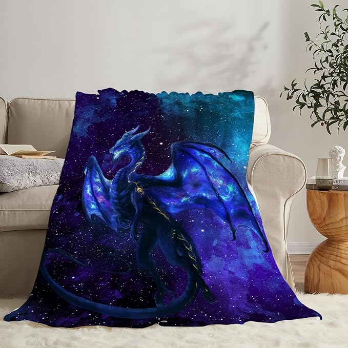 Tijuboni Dragon Throw Blanket Dragon Gifts for Boys Girls Men Women Kids Adults Soft Flannel Fleece Blanket for Couch Sofa Bed Home Decor 50"x60"