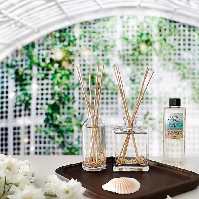 Urban Naturals Ocean Mist & Sea Salt Scented Oil Reed Diffuser Refill, 4 oz (2 Pack)