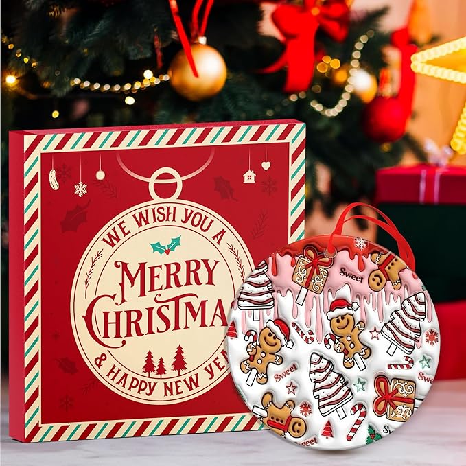 Gingerbread Ornaments for Christmas Tree - Delightful Gingerbread for Christmas Decorations, Ornaments for Holiday Season, Holiday Decor with Gingerbread Ornament