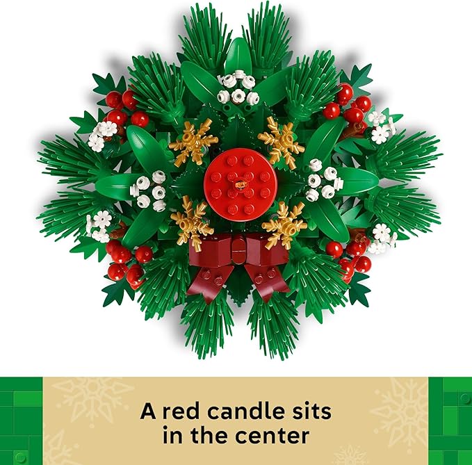LEGO Christmas Table Decoration Building Toy for Kids - Brick-Built Holiday Centerpiece & Festive Room Decor - Christmas Craft for Girls & Boys, Ages 12+ - Gift Idea for Families - 40743