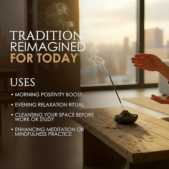Himalayan Smudge Incense – 6 Fragrant Scents: Palo Santo, Copal, Myrrh, Cinnamon, Opium, Olibanum | 60 Sticks + 6 Dhoop | Masala Blend with Resins, Herbs & Essential Oils | Handcrafted