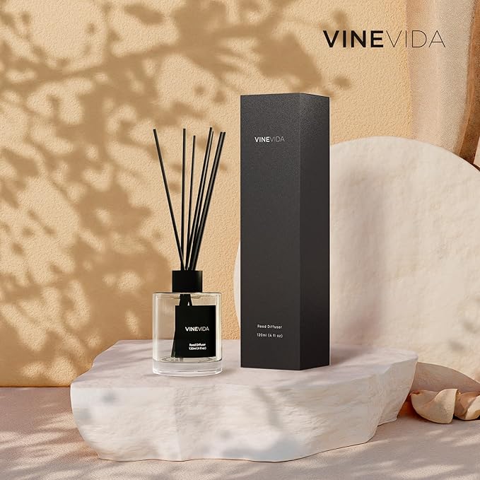 VINEVIDA Reed Diffuser for Home & Bathroom | Long-Lasting Scent Sticks Set | Oil Stick Diffuser | Bathroom Scent - Room Fragrance No. 1206