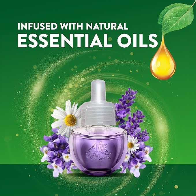 Air Wick Plug In Scented Oil Refill,Lavender & Chamomile, 7 ct