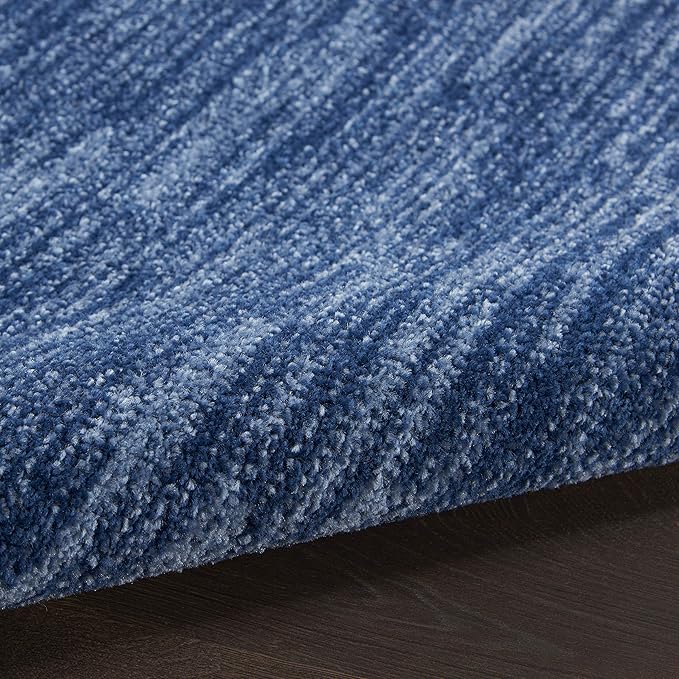 Nourison Home Essentials Indoor/Outdoor Navy Blue 2'2" x 18 Area Rug, Easy Cleaning, Non Shedding, Bed Room, Living Room, Dining Room, Backyard, Deck, Patio (2x18)